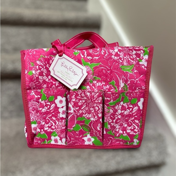 NEW | Lilly Pulitzer Caddy Tote in May Flowers Print – Multi-Use Organizer Bag - Picture 2 of 7